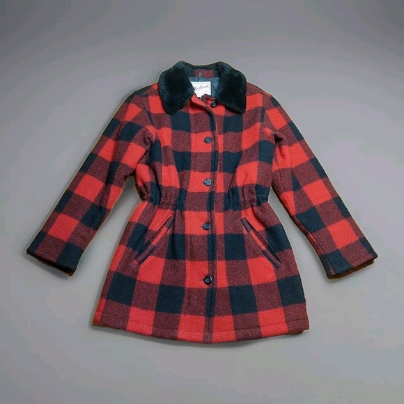 Woolrich Jackets & Blazers - Woolrich‎ Women's Buffalo Plaid Mid Length Winter Coat Size Small Wool Quilted